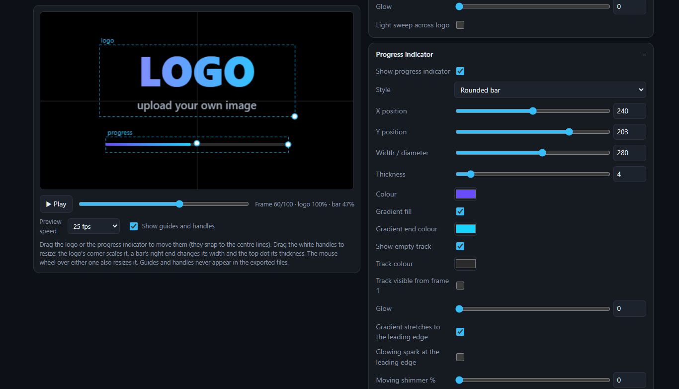 Progress bar controls